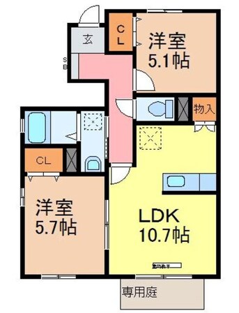 ローズスクエアの物件間取画像